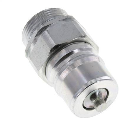 Acier Coupleur hydraulique DN 25 Bouchon 28 mm L Anneau de compression ISO 7241-1 A/8434-1 D 34.3mm