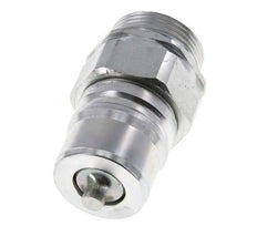 Acier Coupleur hydraulique DN 25 Bouchon 28 mm L Anneau de compression ISO 7241-1 A/8434-1 D 34.3mm