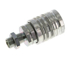 Acier DN 12.5 Coupleur hydraulique Manchon 10 mm L Bague de compression Cloison ISO 7241-1 A/8434-1 D 20.5mm