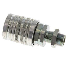 Acier DN 12.5 Coupleur hydraulique Douille 12 mm L Anneau de compression Cloison ISO 7241-1 A/8434-1 D 20.5mm