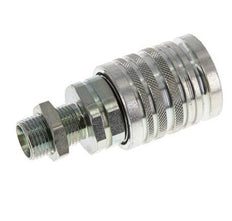 Acier DN 12.5 Coupleur hydraulique Douille 12 mm L Anneau de compression Cloison ISO 7241-1 A/8434-1 D 20.5mm