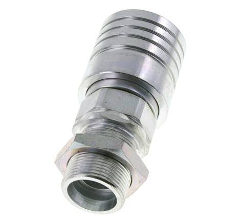 Acier Coupleur hydraulique DN 25 Socket 25 mm S Bague de compression Bulkhead ISO 7241-1 A/8434-1 D 34.3mm