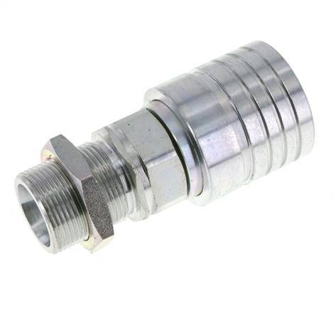 Acier Coupleur hydraulique DN 25 Socket 25 mm S Bague de compression Bulkhead ISO 7241-1 A/8434-1 D 34.3mm