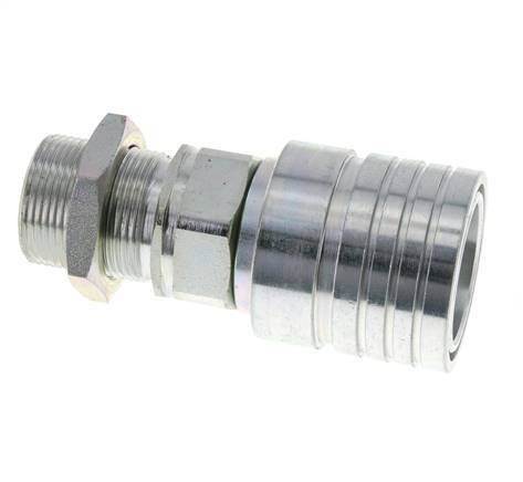 Acier Coupleur hydraulique DN 25 Socket 25 mm S Bague de compression Bulkhead ISO 7241-1 A/8434-1 D 34.3mm