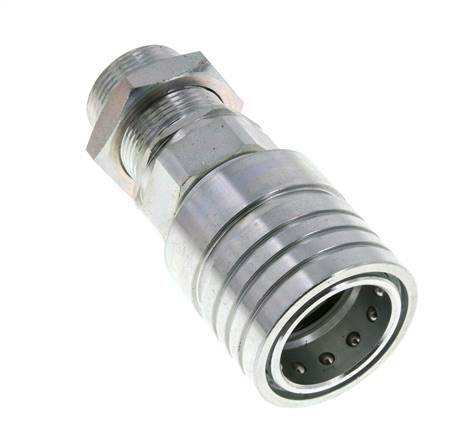 Acier Coupleur hydraulique DN 25 Socket 25 mm S Bague de compression Bulkhead ISO 7241-1 A/8434-1 D 34.3mm