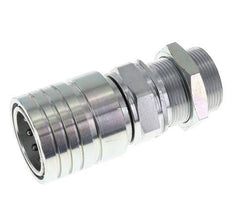 Acier Coupleur hydraulique DN 25 Socket 30 mm S Bague de compression Bulkhead ISO 7241-1 A/8434-1 D 34.3mm