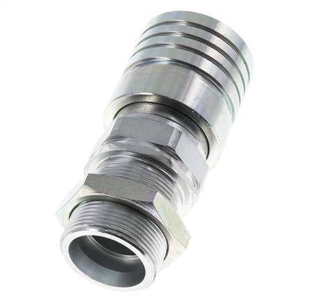 Acier Coupleur hydraulique DN 25 Socket 30 mm S Bague de compression Bulkhead ISO 7241-1 A/8434-1 D 34.3mm