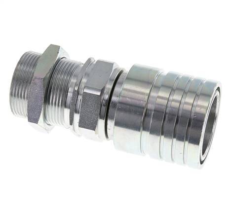 Acier Coupleur hydraulique DN 25 Socket 30 mm S Bague de compression Bulkhead ISO 7241-1 A/8434-1 D 34.3mm