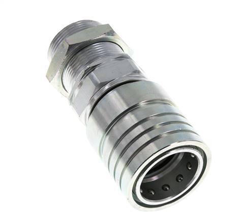 Acier Coupleur hydraulique DN 25 Socket 30 mm S Bague de compression Bulkhead ISO 7241-1 A/8434-1 D 34.3mm