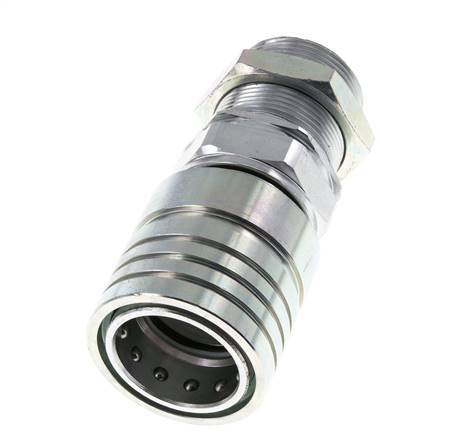 Acier Coupleur hydraulique DN 25 Socket 30 mm S Bague de compression Bulkhead ISO 7241-1 A/8434-1 D 34.3mm