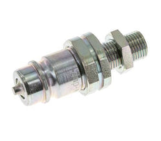 Acier DN 12.5 Coupleur hydraulique Bouchon 10 mm L Anneau de compression Cloison ISO 7241-1 A/8434-1 D 20.5mm