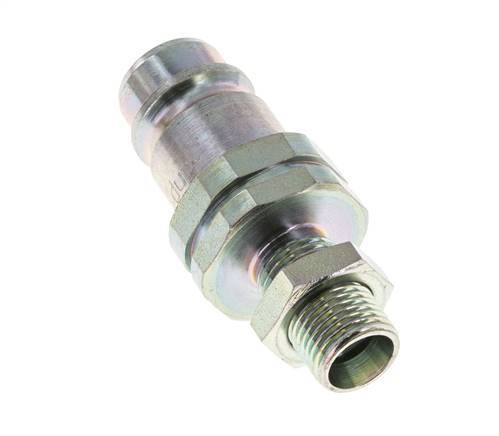 Acier DN 12.5 Coupleur hydraulique Bouchon 10 mm L Anneau de compression Cloison ISO 7241-1 A/8434-1 D 20.5mm