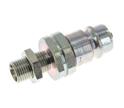 Acier DN 12.5 Coupleur hydraulique Bouchon 10 mm L Anneau de compression Cloison ISO 7241-1 A/8434-1 D 20.5mm