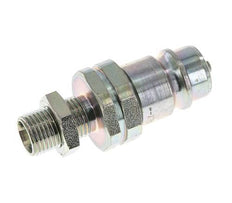 Acier DN 12.5 Coupleur hydraulique Bouchon 10 mm L Anneau de compression Cloison ISO 7241-1 A/8434-1 D 20.5mm