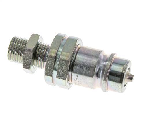Acier DN 12.5 Coupleur hydraulique Bouchon 10 mm L Anneau de compression Cloison ISO 7241-1 A/8434-1 D 20.5mm