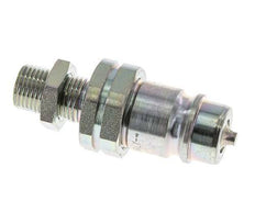 Acier DN 12.5 Coupleur hydraulique Bouchon 10 mm L Anneau de compression Cloison ISO 7241-1 A/8434-1 D 20.5mm