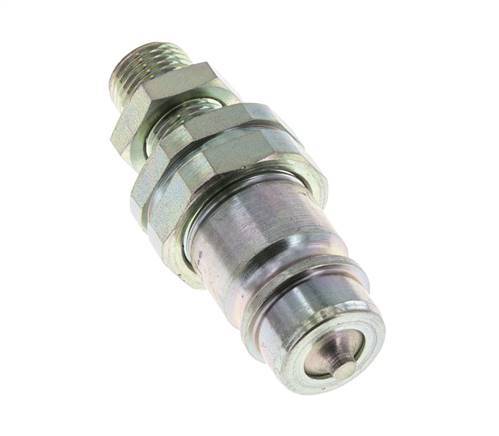 Acier DN 12.5 Coupleur hydraulique Bouchon 10 mm L Anneau de compression Cloison ISO 7241-1 A/8434-1 D 20.5mm