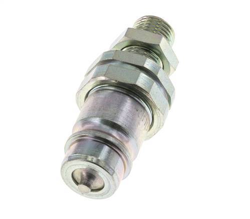 Acier DN 12.5 Coupleur hydraulique Bouchon 10 mm L Anneau de compression Cloison ISO 7241-1 A/8434-1 D 20.5mm
