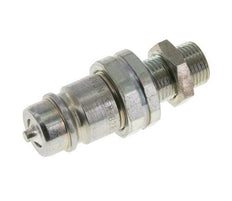Acier DN 12.5 Coupleur hydraulique Bouchon 12 mm L Anneau de compression Cloison ISO 7241-1 A/8434-1 D 20.5mm