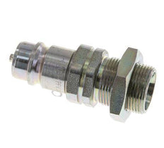 Acier DN 12.5 Coupleur hydraulique Bouchon 18 mm L Anneau de compression Cloison ISO 7241-1 A/8434-1 D 20.5mm