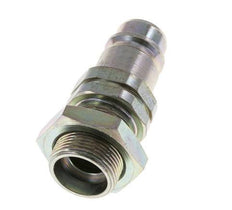 Acier DN 12.5 Coupleur hydraulique Bouchon 18 mm L Anneau de compression Cloison ISO 7241-1 A/8434-1 D 20.5mm