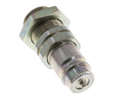 Acier DN 12.5 Coupleur hydraulique Bouchon 18 mm L Anneau de compression Cloison ISO 7241-1 A/8434-1 D 20.5mm