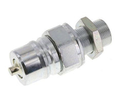 Acier DN 25 Coupleur hydraulique Bouchon 18 mm L Anneau de compression Cloison ISO 7241-1 A/8434-1 D 34.3mm