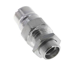 Acier Coupleur hydraulique DN 25 Bouchon 22 mm L Anneau de compression Cloison ISO 7241-1 A/8434-1 D 34.3mm
