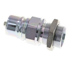 Acier Coupleur hydraulique DN 25 Bouchon 28 mm L Anneau de compression Cloison ISO 7241-1 A/8434-1 D 34.3mm
