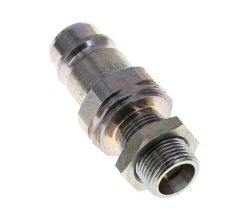 Acier DN 12.5 Coupleur hydraulique Bouchon 12 mm S Bague de compression Cloison ISO 7241-1 A/8434-1 D 20.5mm