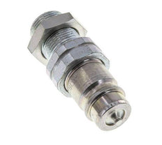 Acier DN 12.5 Coupleur hydraulique Bouchon 14 mm S Bague de compression Cloison ISO 7241-1 A/8434-1 D 20.5mm
