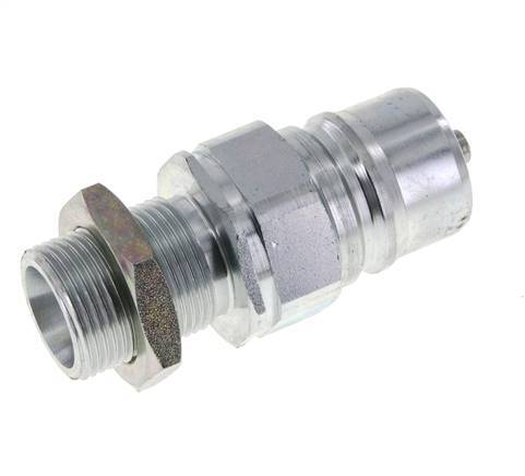 Acier DN 25 Coupleur hydraulique Bouchon 20 mm S Bague de compression Cloison ISO 7241-1 A/8434-1 D 34.3mm