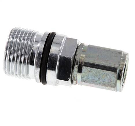 Acier Coupleur hydraulique DN 10 Manchon M16x1.5 Filets femelles ISO 14541 D M28 x 2