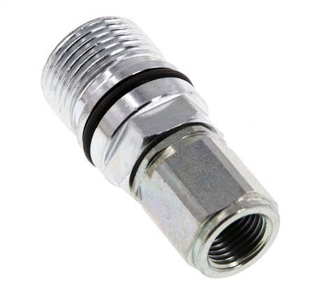 Acier Coupleur hydraulique DN 10 Manchon M16x1.5 Filets femelles ISO 14541 D M28 x 2