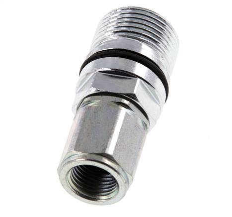 Acier Coupleur hydraulique DN 10 Manchon M16x1.5 Filets femelles ISO 14541 D M28 x 2