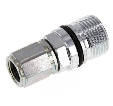 Acier Coupleur hydraulique DN 10 Manchon M16x1.5 Filets femelles ISO 14541 D M28 x 2