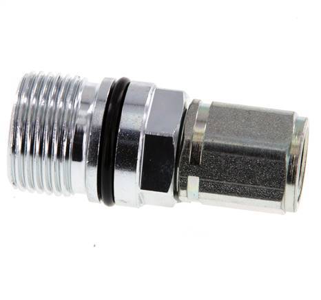 Acier Coupleur hydraulique DN 10 Manchon G 3/8 pouce filetage femelle ISO 14541 D M28 x 2