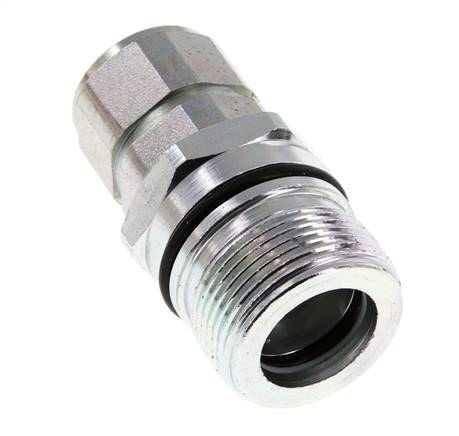 Acier DN 12.5 Coupleur hydraulique Manchon M22x1.5 Filets femelles ISO 14541 D M36 x 2