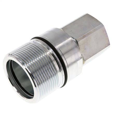 Steel DN 31.5 Hydraulic Coupling Socket G 1 1/2 inch Female Threads D M70 x 3