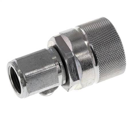 Steel DN 10 Hydraulic Coupling Plug G 3/8 inch Female Threads ISO 14541 D M28 x 2