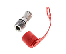 Coupleur hydraulique DN 6.3 en acier inoxydable Embout G 1/4 pouce filetage femelle ISO 14541 D M24 x 2
