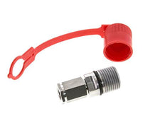 Coupleur hydraulique DN 6.3 en acier inoxydable Embout G 1/4 pouce filetage femelle ISO 14541 D M24 x 2