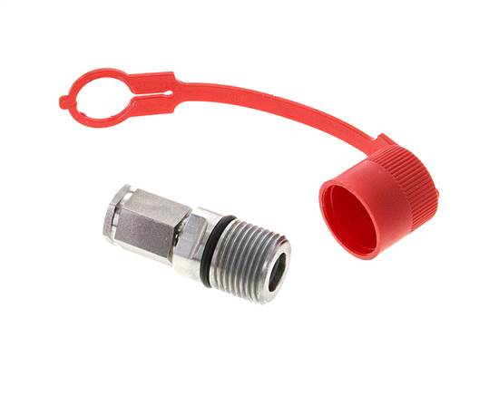 Coupleur hydraulique DN 6.3 en acier inoxydable Embout G 1/4 pouce filetage femelle ISO 14541 D M24 x 2