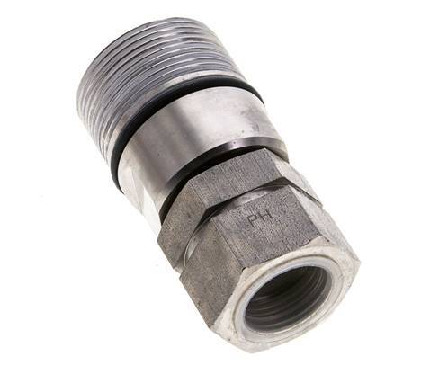 Stainless Steel DN 20 Hydraulic Coupling Socket G 3/4 inch Female Threads ISO 14541 D M42 x 2