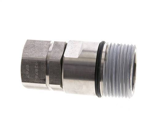 Coupleur hydraulique DN 25 en acier inoxydable Filetage femelle G 1 pouce D M48 x 3