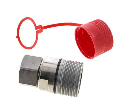 Coupleur hydraulique DN 31.5 en acier inoxydable Douille G 1 1/2 pouce filetage femelle D M70 x 3