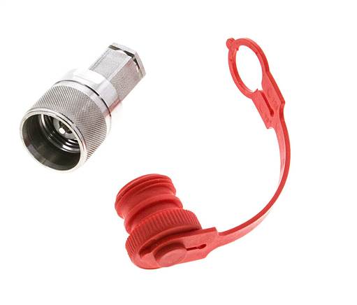 Acier inoxydable DN 6.3 Coupleur hydraulique Bouchon G Filet femelle 1/4 pouce ISO 14541 D M24 x 2