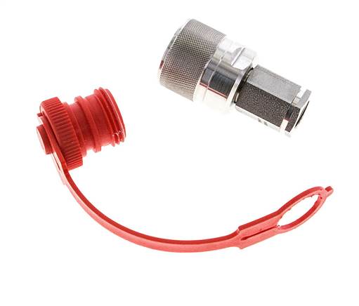 Acier inoxydable DN 6.3 Coupleur hydraulique Bouchon G Filet femelle 1/4 pouce ISO 14541 D M24 x 2