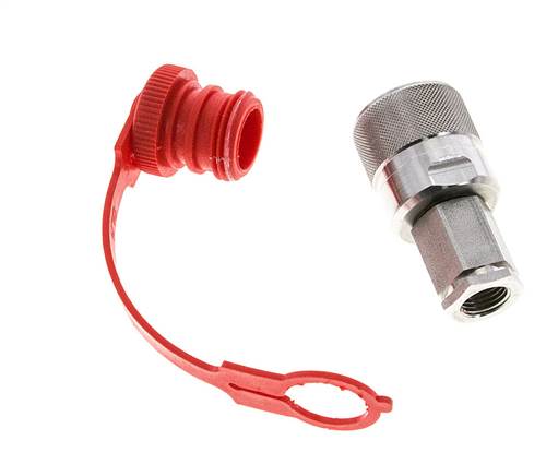 Acier inoxydable DN 6.3 Coupleur hydraulique Bouchon G Filet femelle 1/4 pouce ISO 14541 D M24 x 2