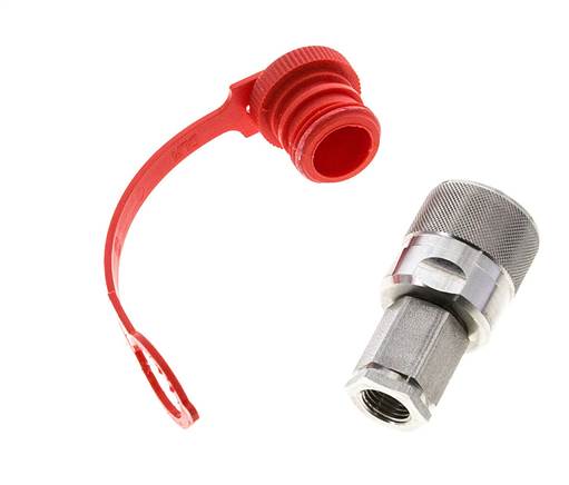 Acier inoxydable DN 6.3 Coupleur hydraulique Bouchon G Filet femelle 1/4 pouce ISO 14541 D M24 x 2